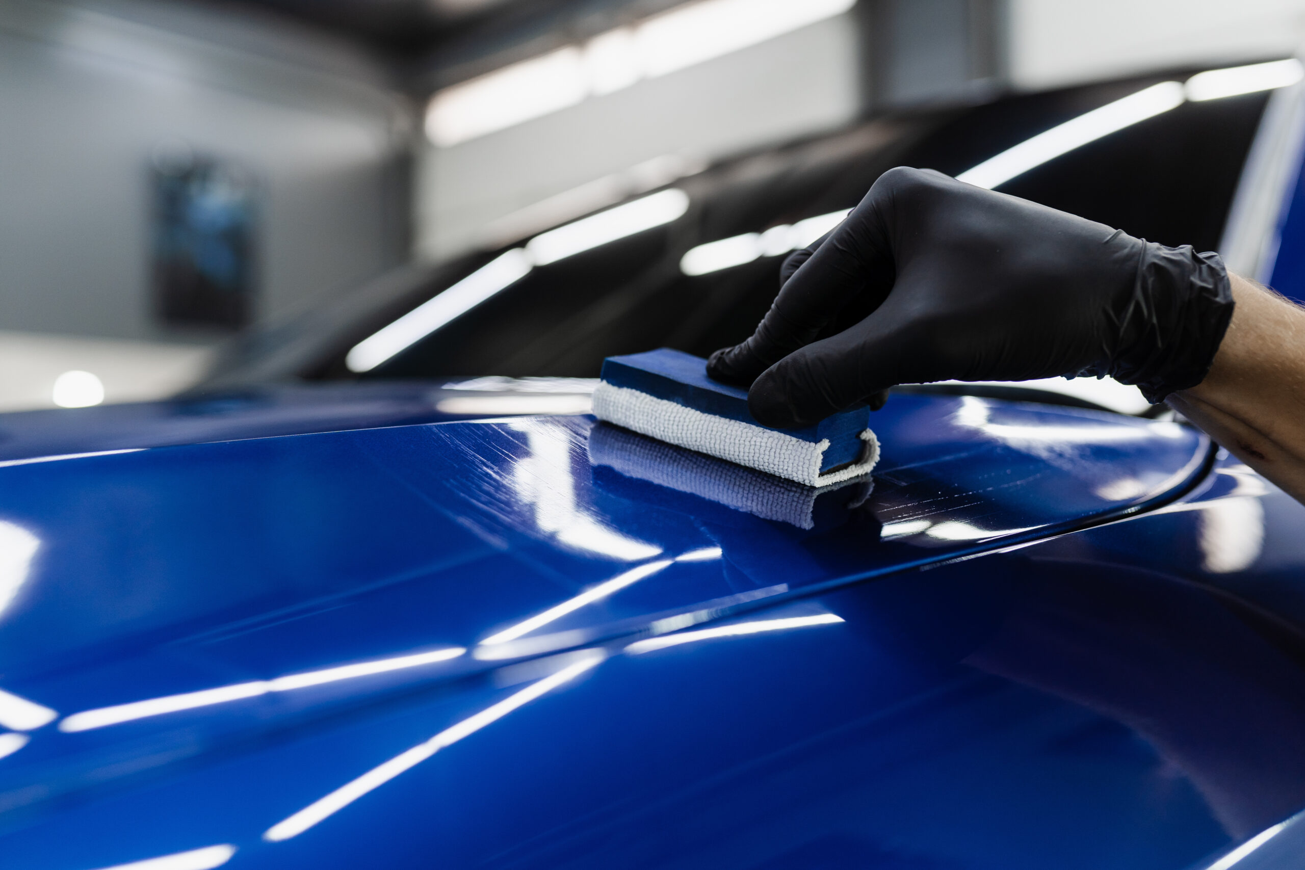 Ceramic Coating on Blue Paint
